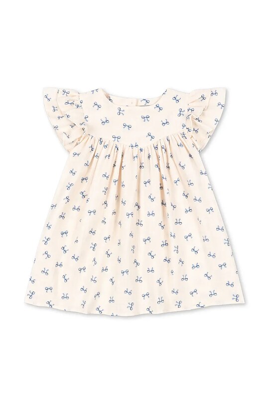 Šaty Konges Sløjd COCO DRESS GOTS okrúhly biela KS103059