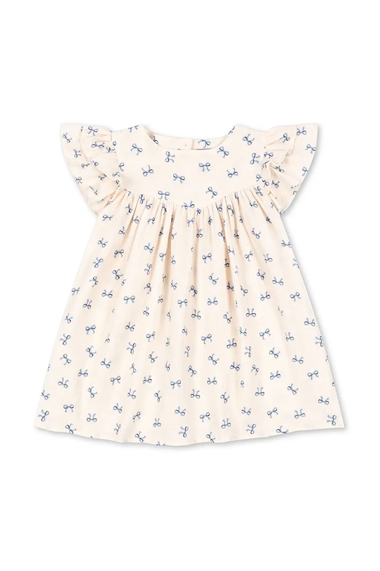 Šaty Konges Sløjd COCO DRESS GOTS okrúhly biela KS103059