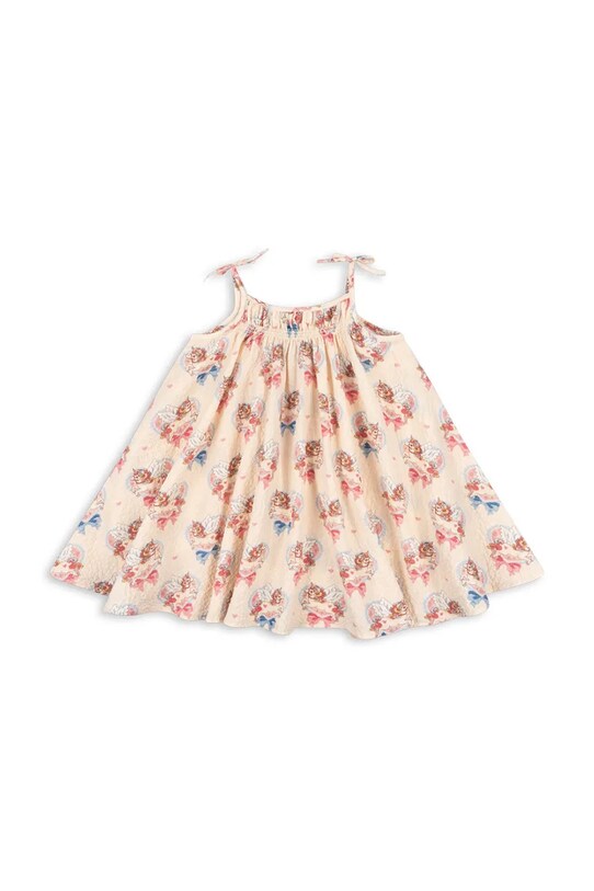 Konges Sløjd sukienka VIVIAN STRAP DRESS GOTS KS103061 beżowy SS25