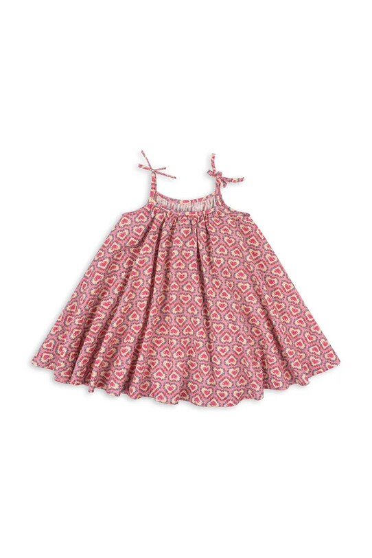 Dziewczynka Konges Sløjd sukienka VIVIAN STRAP DRESS GOTS KS103061 różowy