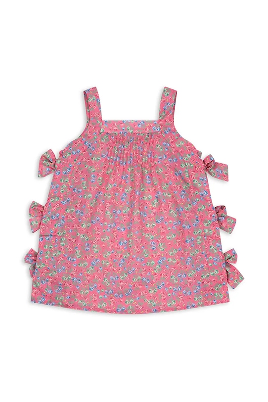 Konges Sløjd sukienka PACEY BOW DRESS GOTS KS103063 różowy SS25
