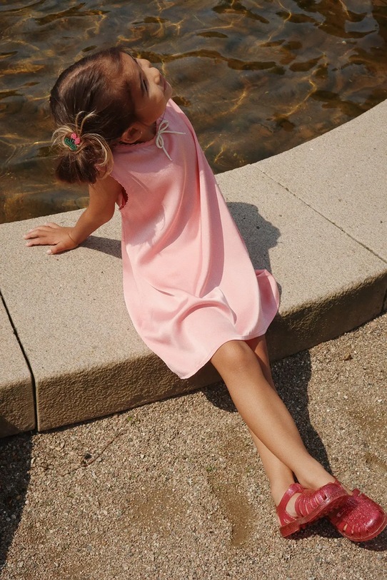 Šaty Konges Sløjd SHEENY DRESS jednoduchý růžová KS103162