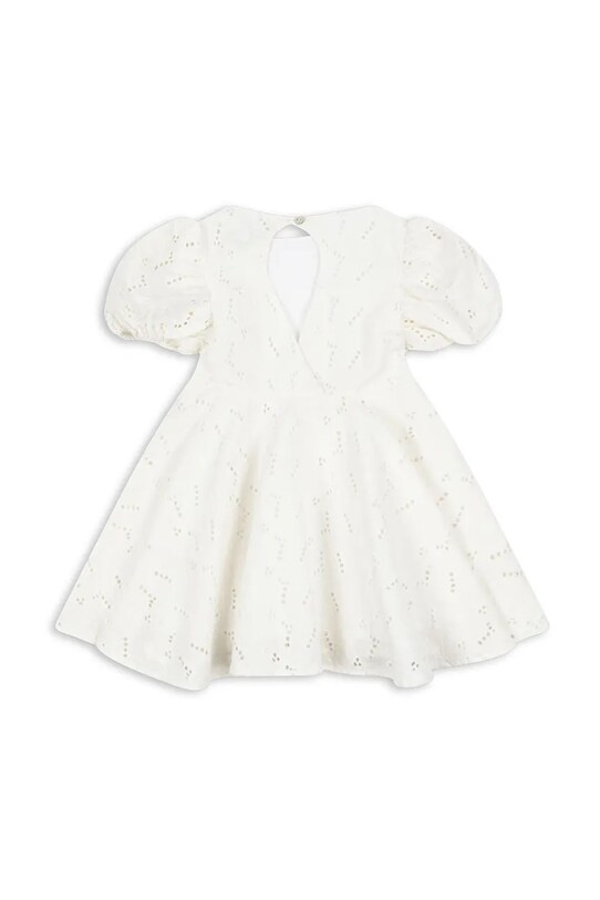 Dziewczynka Konges Sløjd sukienka bawełniana dziecięca GLAISE DRESS GOTS KS103166 biały
