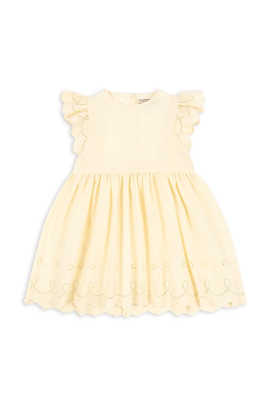 Konges Sløjd sukienka POSEY DRESS rozkloszowany żółty KS103192