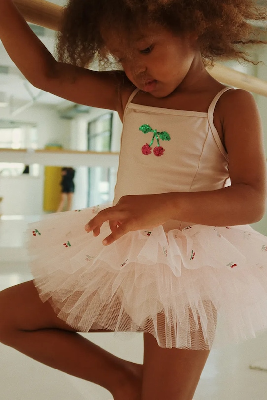 Konges Sløjd sukienka MARINA DRESS tkanina różowy KS103214