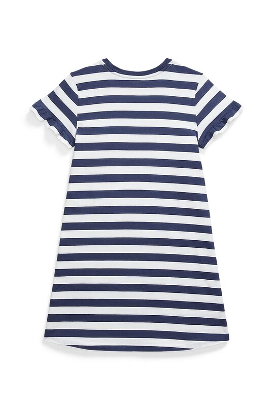 Παιδικό βαμβακερό φόρεμα Polo Ralph Lauren 313965227001 σκούρο μπλε SS25