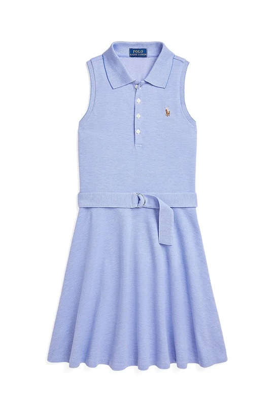 Dievčenské bavlnené šaty Polo Ralph Lauren bavlna modrá 313965176003