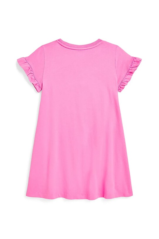 Хлопковое детское платье Polo Ralph Lauren 312965157002 розовый SS25