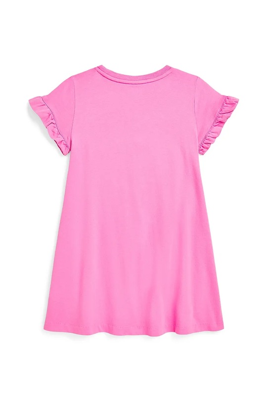 Dětské bavlněné šaty Polo Ralph Lauren 312965157002 růžová SS25