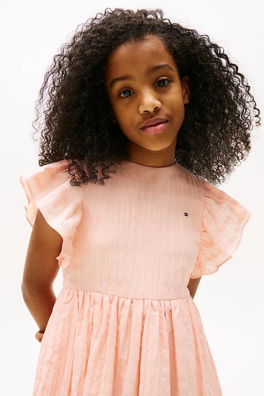 Дитяча сукня Tommy Hilfiger помаранчевий KG0KG08472.104.122.PPYA