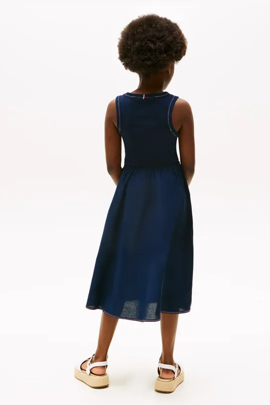 Dziewczynka Tommy Hilfiger sukienka dziecięca KG0KG08474.128.176.PPYA granatowy