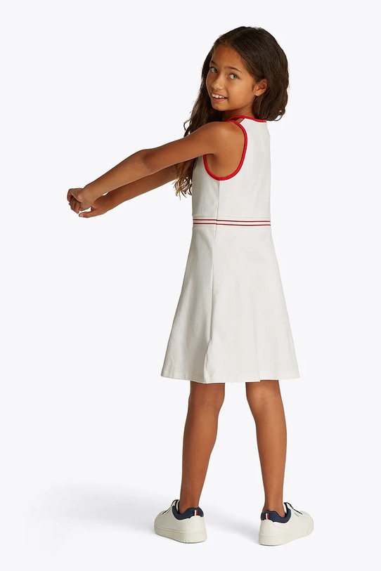 Dievčenské šaty Tommy Hilfiger biela KG0KG08483.PPYA