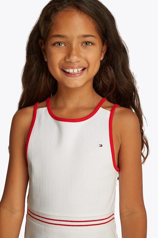 Tommy Hilfiger sukienka dziecięca KG0KG08483.PPYA biały