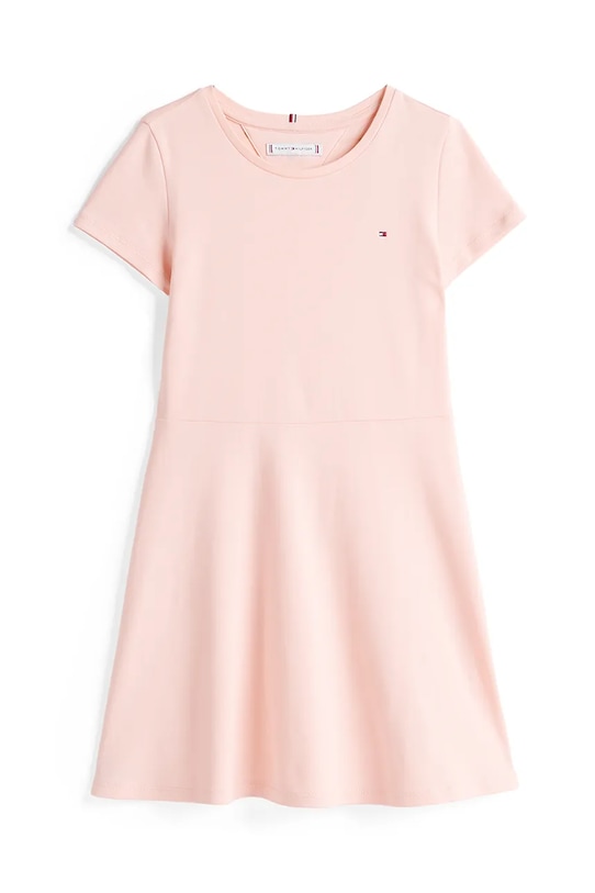 Παιδικό βαμβακερό φόρεμα Tommy Hilfiger KG0KG08487.104.122.PPYA πορτοκαλί SS25