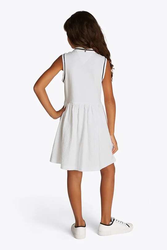 Дівчинка Дитяча бавовняна сукня Tommy Hilfiger KG0KG08566.116.122.PPYA білий