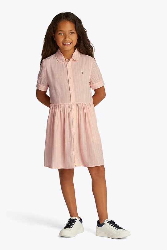 Дитяча сукня Tommy Hilfiger короткий помаранчевий KG0KG08579.104.122.PPYA