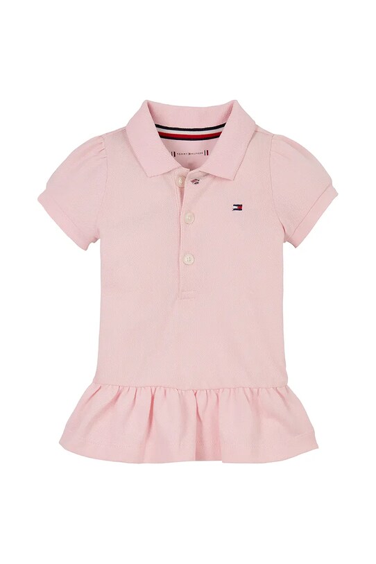 Φόρεμα μωρού Tommy Hilfiger με ελαστάν ροζ KN0KN02045.PPYA