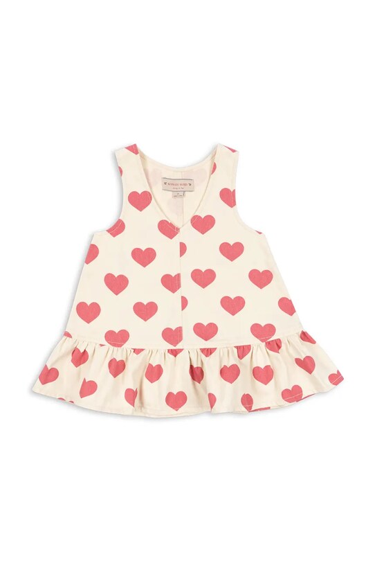Хлопковое детское платье Konges Sløjd MAGOT DRESS GOTS хлопок бежевый KS103365