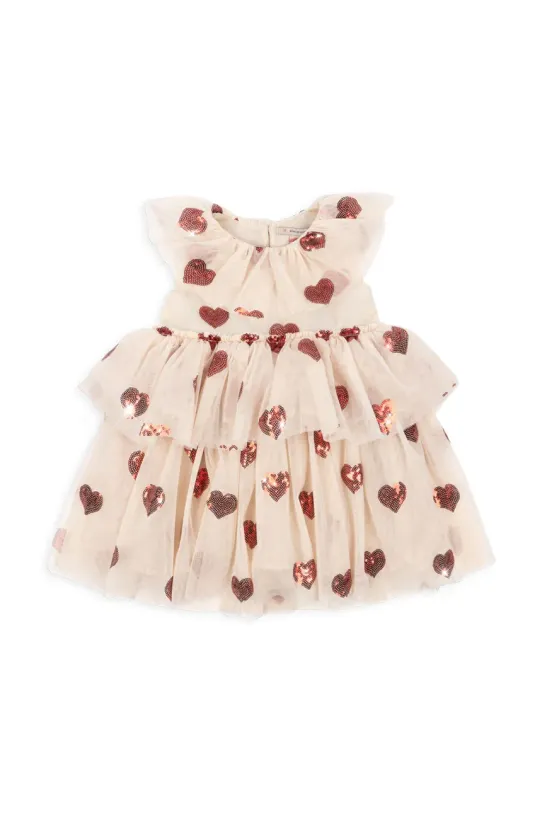 Детское платье Konges Sløjd YVONNE FAIRY DRESS GRS mini бежевый KS103367