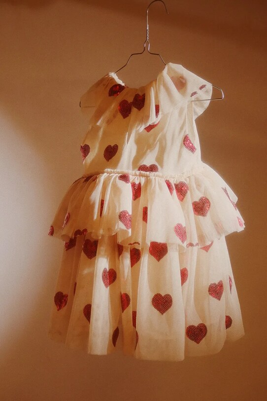 Dívčí šaty Konges Sløjd YVONNE FAIRY DRESS GRS béžová KS103367