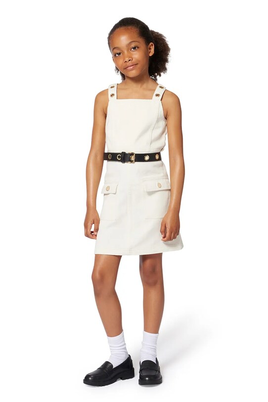 Хлопковое детское платье Michael Kors бежевый R30352.156