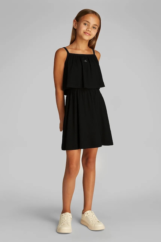 Dívčí šaty Calvin Klein Jeans mini černá IG0IG02903.PPYA