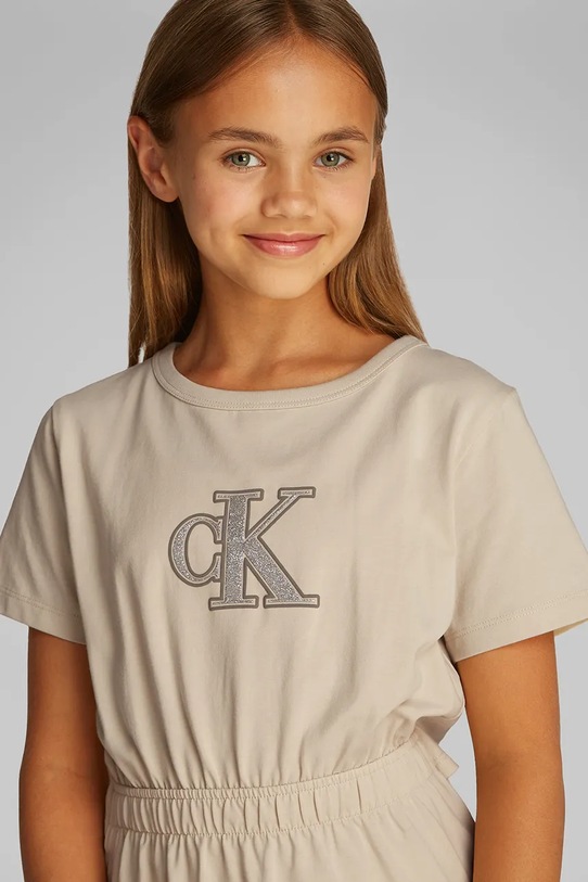 Дитяча сукня Calvin Klein Jeans IG0IG02905.104.116.PPYA бежевий