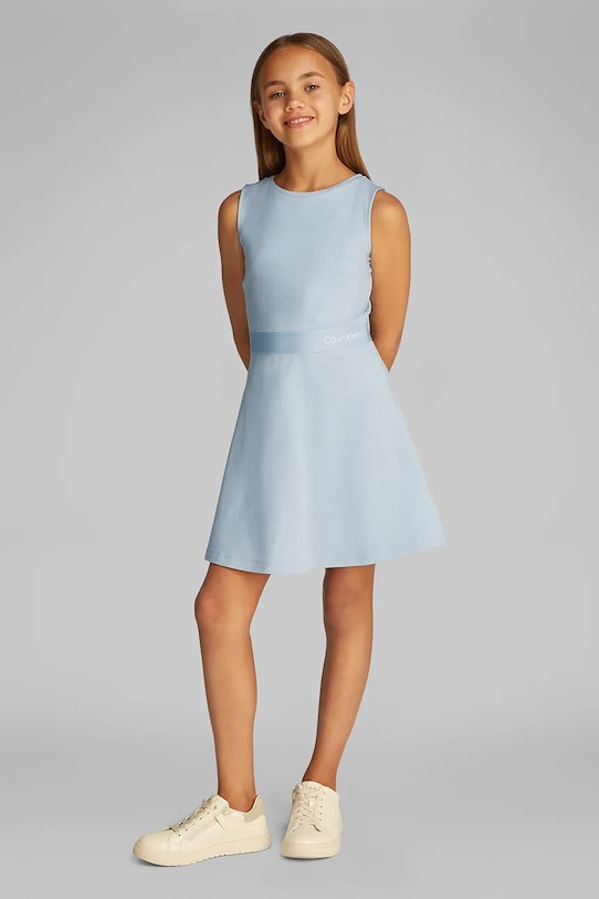 Дитяча сукня Calvin Klein Jeans mini блакитний IG0IG02910.104.116.PPYA