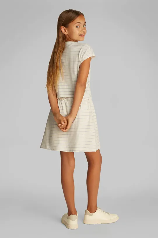 Otroška obleka Calvin Klein Jeans bež IG0IG02929.104.116.PPYA