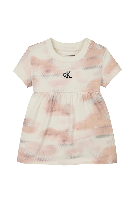 Παιδικό φόρεμα Calvin Klein Jeans εμπριμέ πορτοκαλί IN0IN00297.PPYA