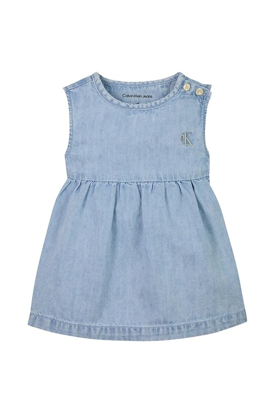 Calvin Klein Jeans sukienka rozkloszowany niebieski IN0IN00298.PPYA