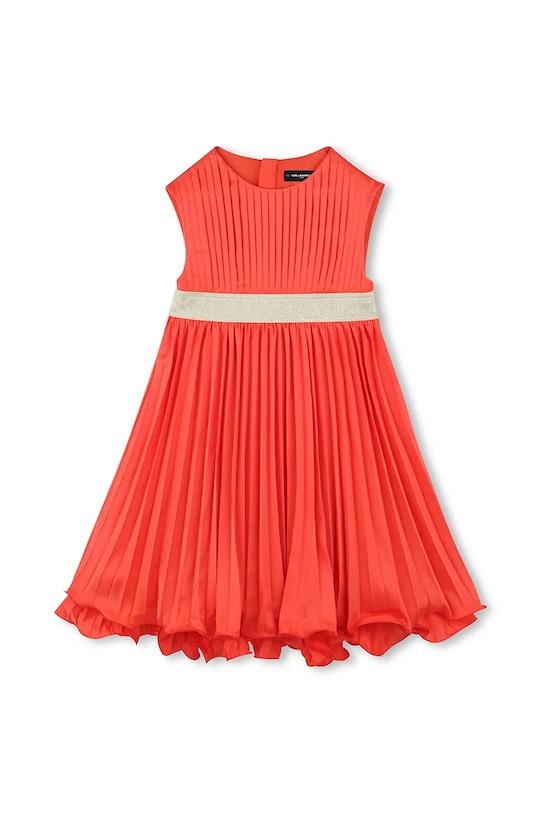 Dievčenské šaty Karl Lagerfeld Z30453.156.162 oranžová SS25