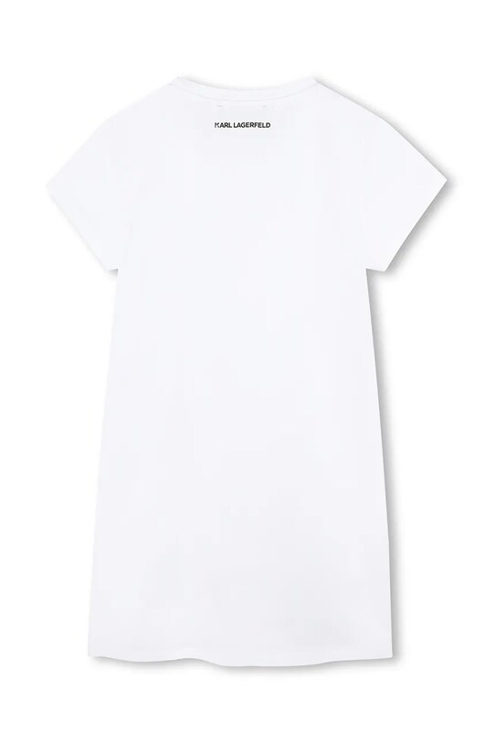 Παιδικό βαμβακερό φόρεμα Karl Lagerfeld Z30454.114.150 λευκό SS25