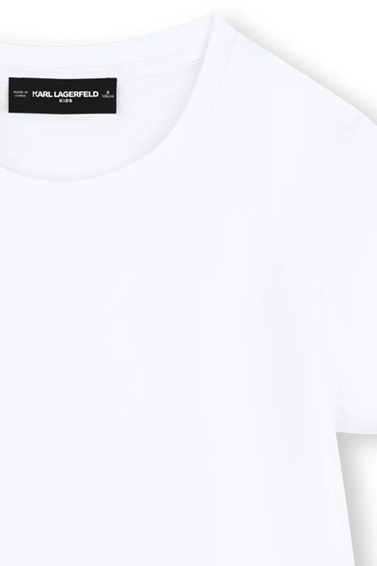 Κοριτσίστικα Παιδικό βαμβακερό φόρεμα Karl Lagerfeld Z30454.114.150 λευκό