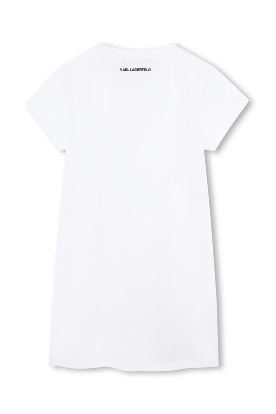 Дитяча бавовняна сукня Karl Lagerfeld Z30454.156.162 білий SS25