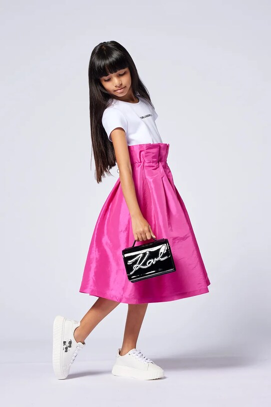 Karl Lagerfeld rochie fete midi roz Z30460.86.108