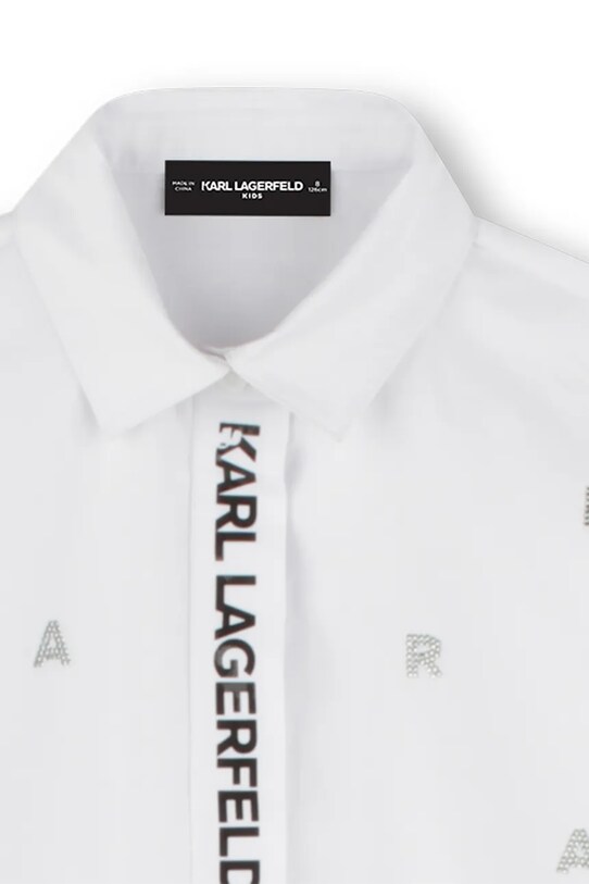 Fete Karl Lagerfeld rochie din bumbac pentru copii Z30463.114.150 alb