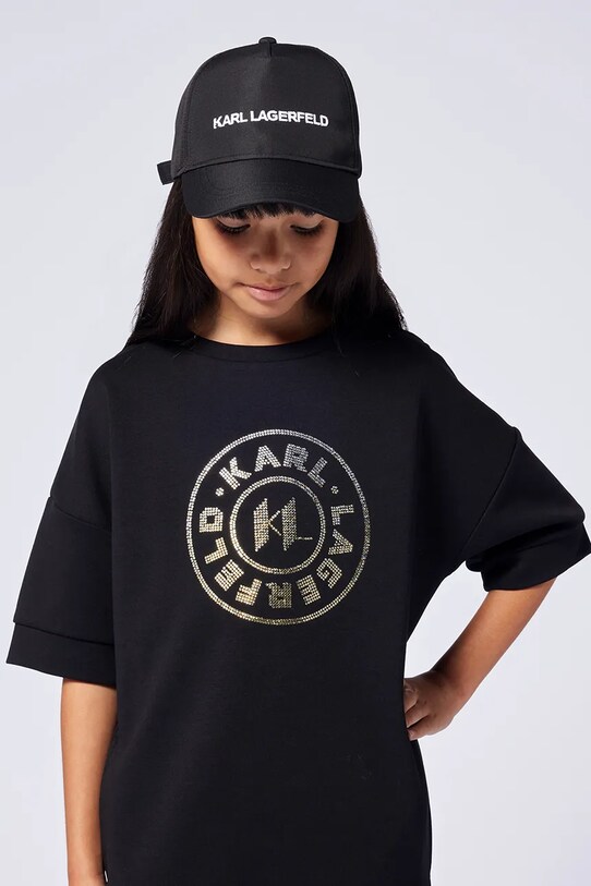 Детска рокля Karl Lagerfeld Z30464.114.150 черен