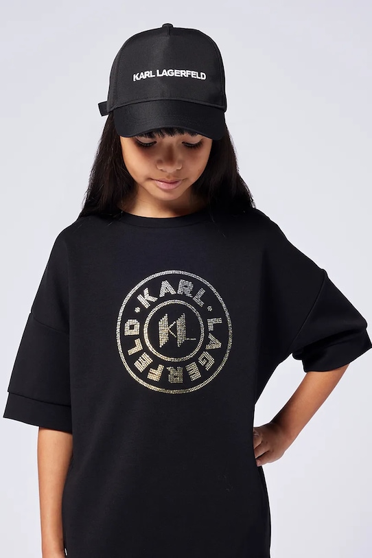 Dievčenské šaty Karl Lagerfeld Z30464.156.162 čierna