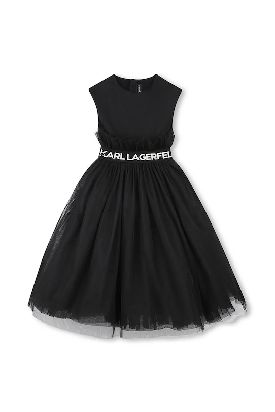 Dievčenské šaty Karl Lagerfeld Z30467.86.108 čierna SS25