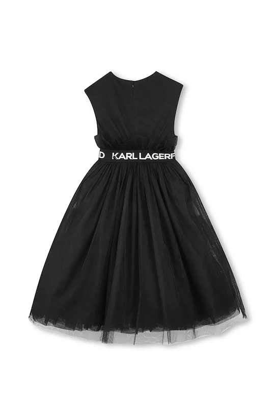 Dievča Dievčenské šaty Karl Lagerfeld Z30467.86.108 čierna