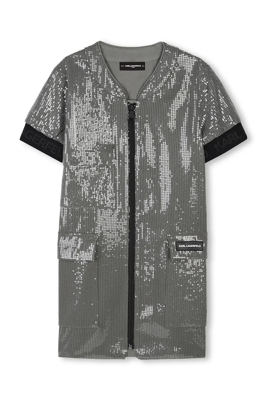 Dječja haljina Karl Lagerfeld Z30470.156.162 zelena SS25