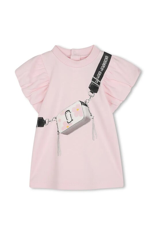 Дитяча бавовняна сукня Marc Jacobs короткий рожевий W60507.86.94