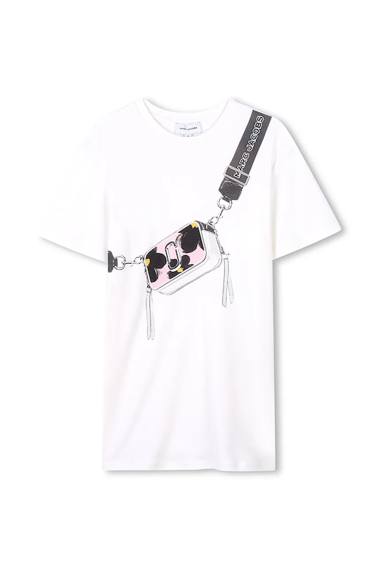 Παιδικό βαμβακερό φόρεμα Marc Jacobs στάμπα λευκό W60530.86.108