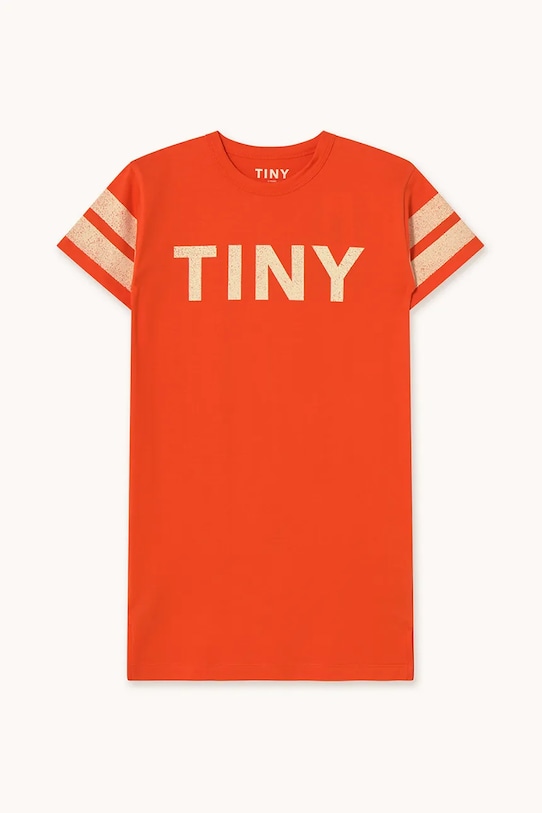 Dievčenské bavlnené šaty Tinycottons STRIPES DRESS SS25.135 oranžová SS25