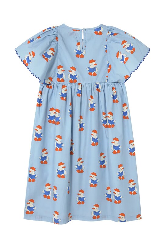DÍVKA Dětské bavlněné šaty Tinycottons READERS DRESS SS25.180 modrá