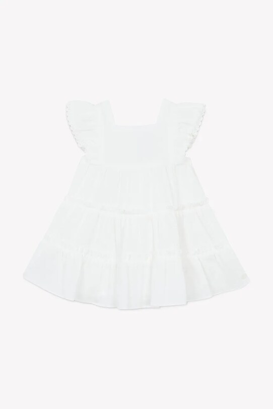 Хлопковое детское платье Tartine et Chocolat CA30151.104 белый SS25