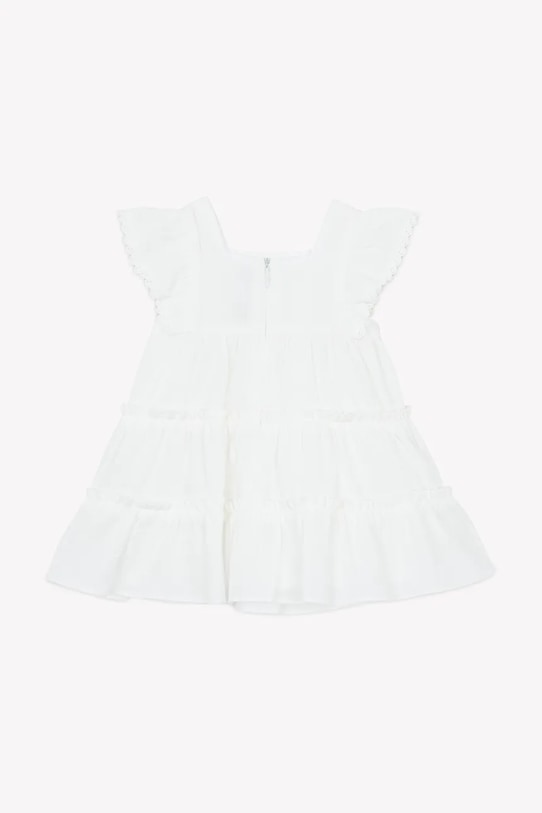 Deklice Otroška bombažna obleka Tartine et Chocolat CA30151.104 bela