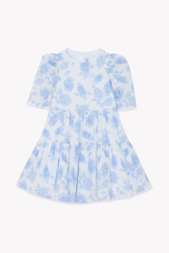 Tartine et Chocolat vestito di cotone bambina mini blu CA30302.116.140