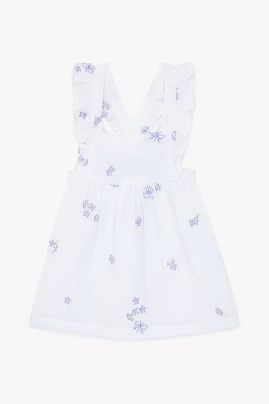 Хлопковое детское платье Tartine et Chocolat CA30141.104 белый SS25